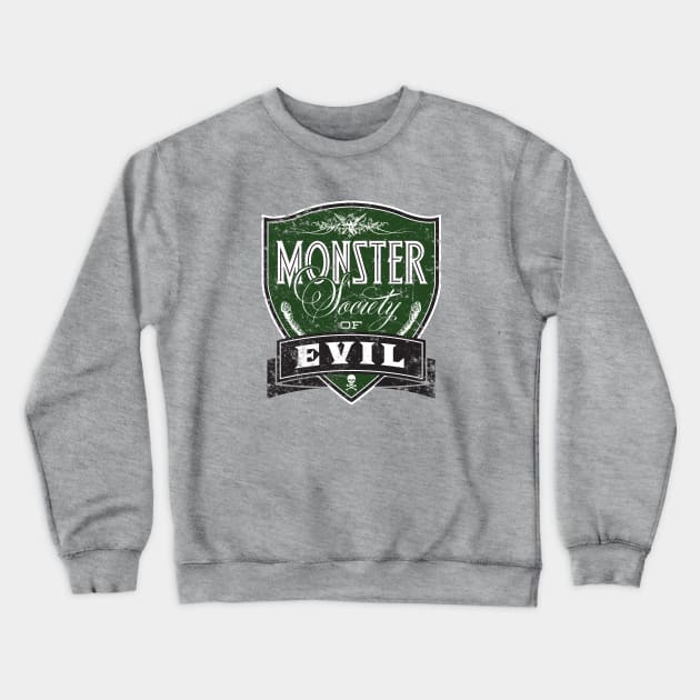 Monster Society of Evil Crewneck Sweatshirt by MindsparkCreative